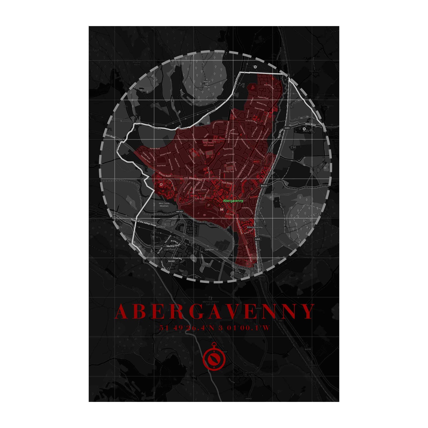 Town Map Posters and Photographs